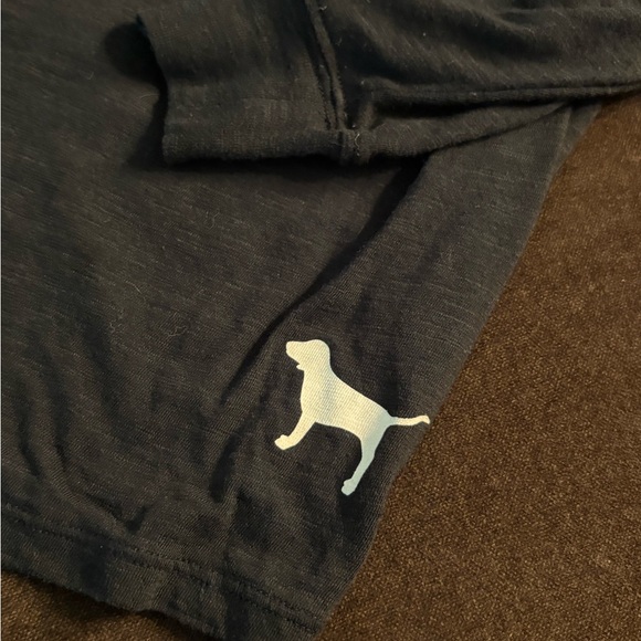 PINK Victoria's Secret Black Long Sleeve Top Thin - Picture 2 of 5